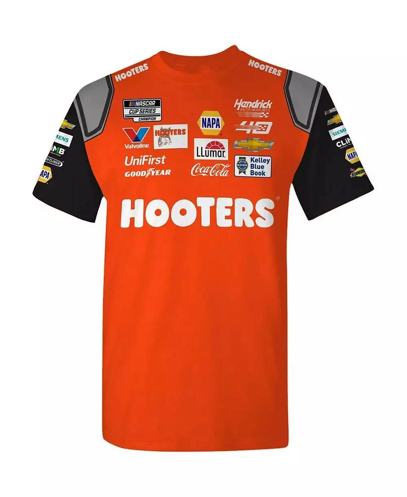 Hendrick Motorsports Team Collection Men's Orange/Black Chase Elliott Hooters Uniform T-Shirt 3