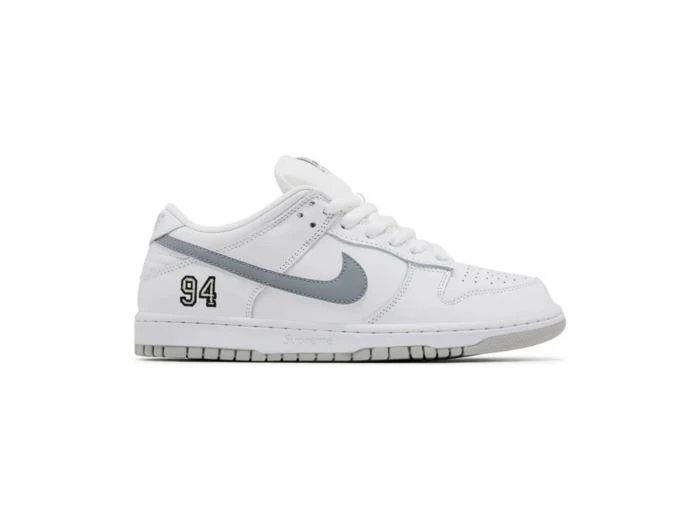 NIKE Nike SB Dunk Low Supreme 94 White Metallic Silver