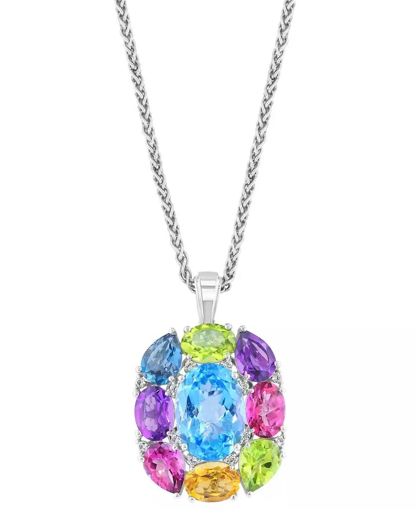 Effy EFFY® Multi-Gemstone 18" Pendant Necklace (17-3/4 ct. t.w.) in Sterling Silver 3