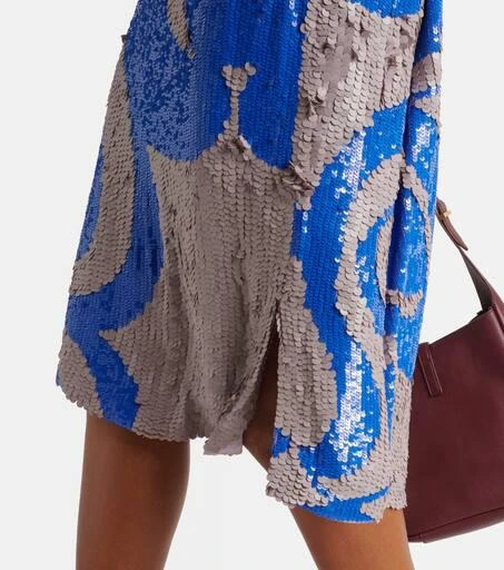 Dries Van Noten Sequined midi skirt 5