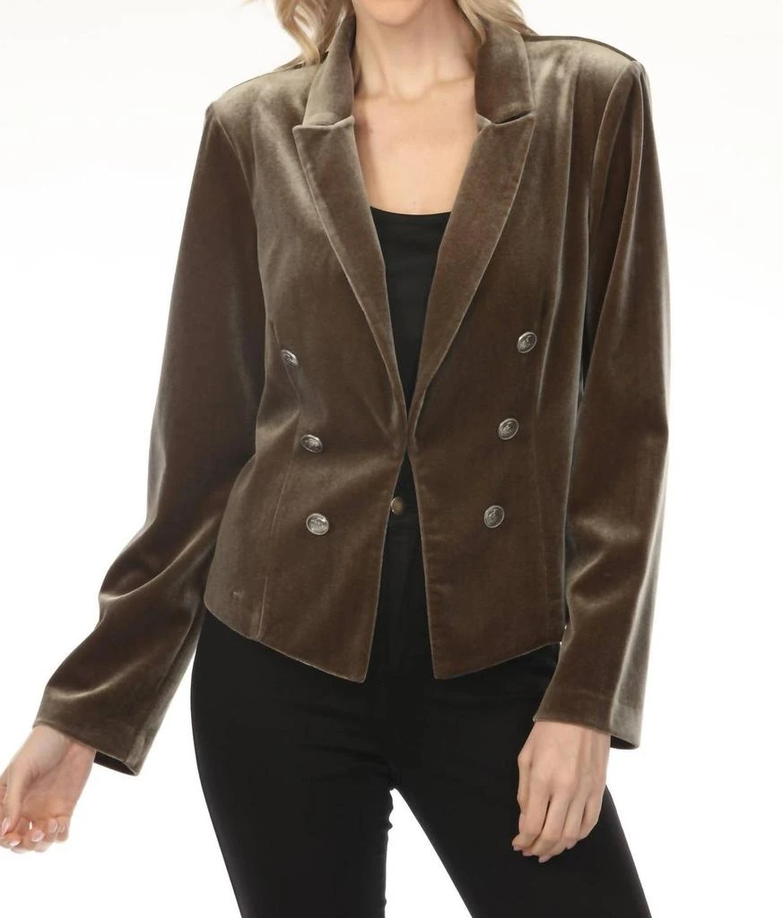 JOSEPH RIBKOFF Joseph Ribkoff - Double-breasted Velvet Blazer