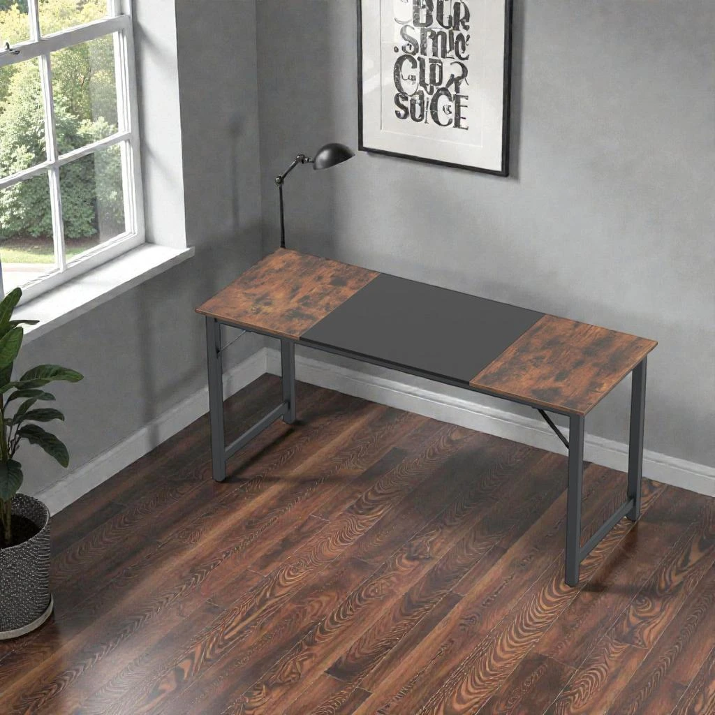 Hivvago 63" Stylish Office Desk Featuring Durable Steel Support