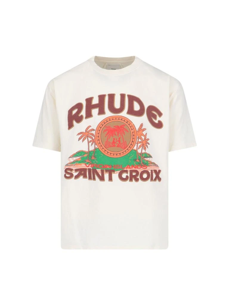 Rhude Rhude Saint Croix Printed Crewneck T-Shirt 1