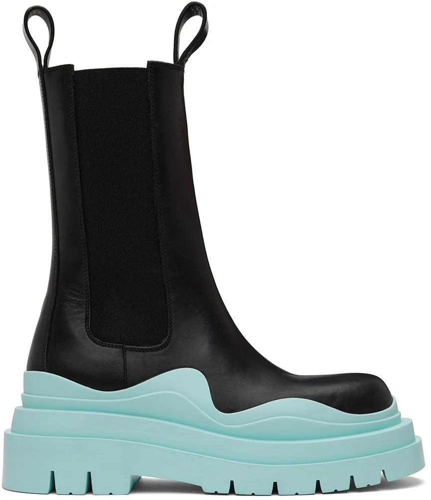 Bottega Veneta Black & Blue Tire Chelsea Boots - Shoes  display picture 1