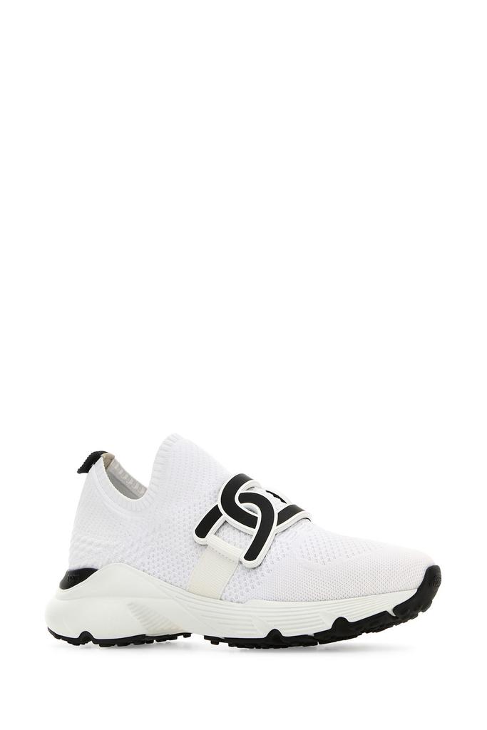 Tod's White fabric Kate slip ons