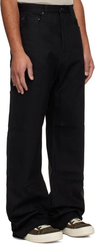 Rick Owens Black Concordians Strobe Double Knee Jeans 2