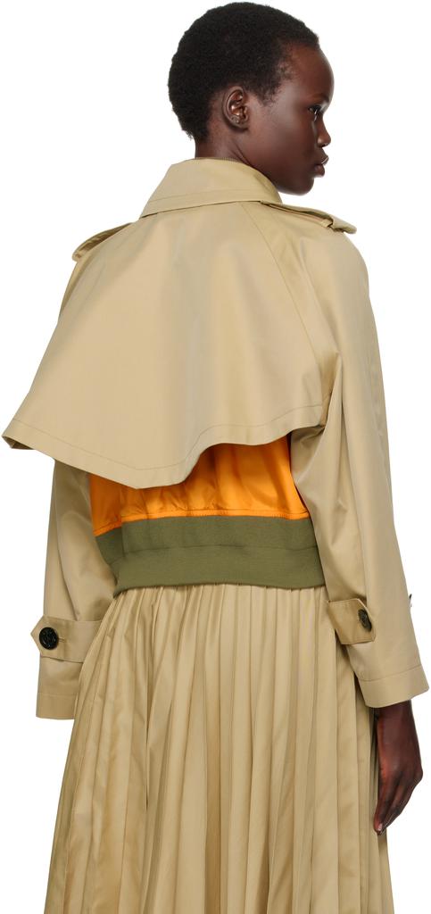 Sacai Beige Cotton Gabardine x Nylon Twill Blouson - Jackets