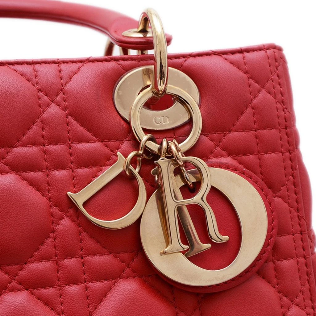 Dior Leather Handbag Shoulder Bag (Pre-Owned) 3