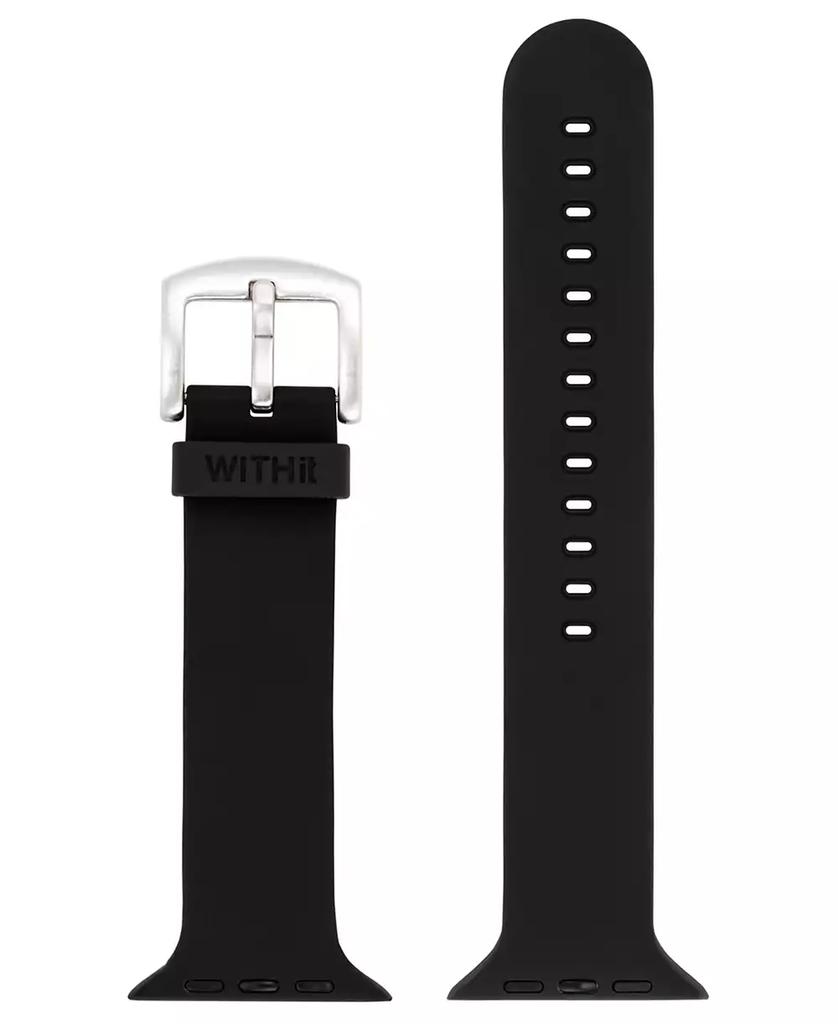 WITHit Black Smooth Silicone Band designed for Apple Watch® 42mm (Series 1-3 only) & 44/45/46/49mm (Ultra & Ultra 2)