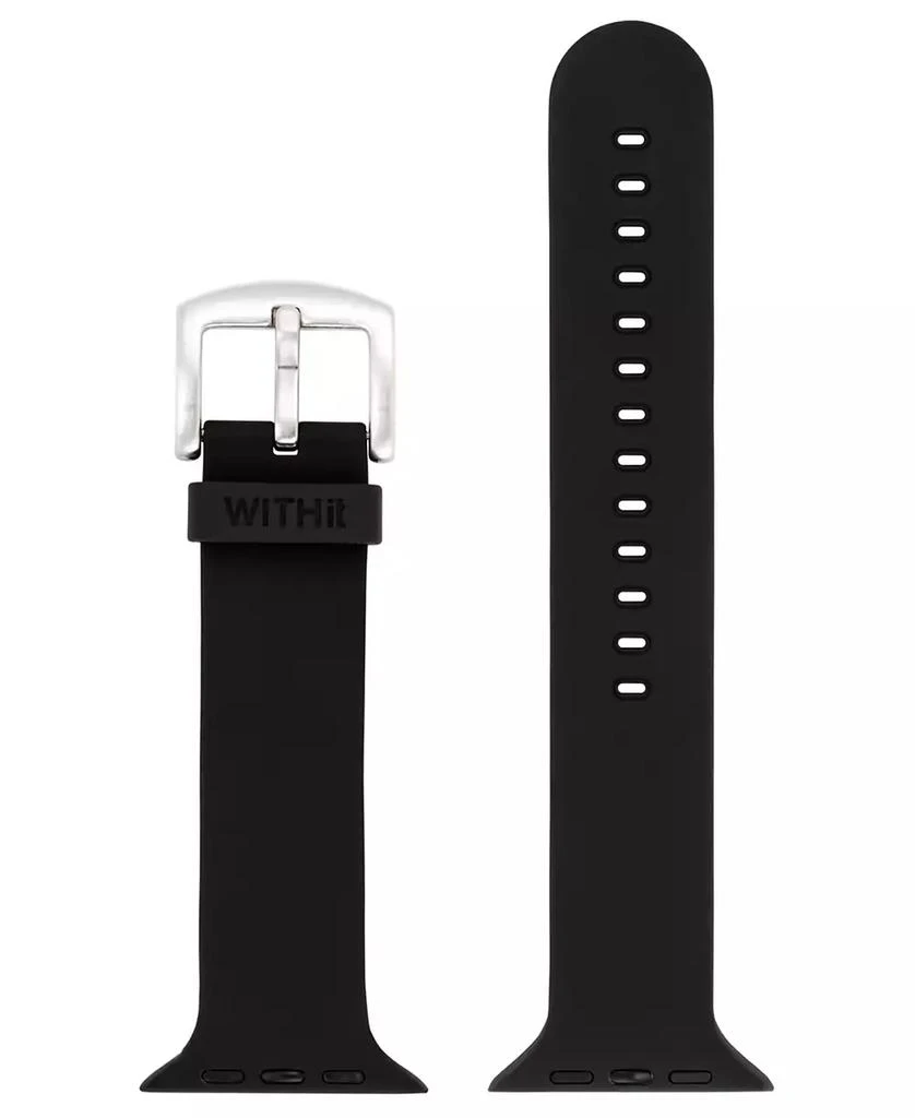 WITHit Black Smooth Silicone Band designed for Apple Watch® 42mm (Series 1-3 only) & 44/45/46/49mm (Ultra & Ultra 2) 1