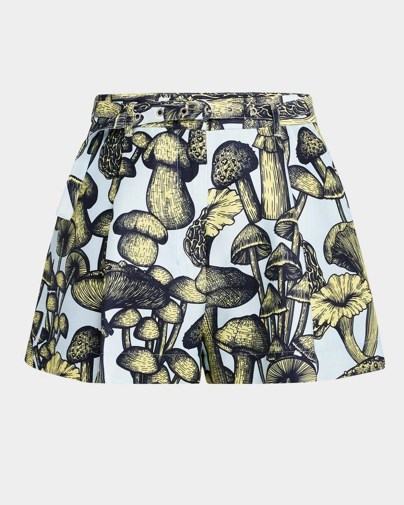 3.1 Phillip Lim Belted Mushroom-Print Shorts 1