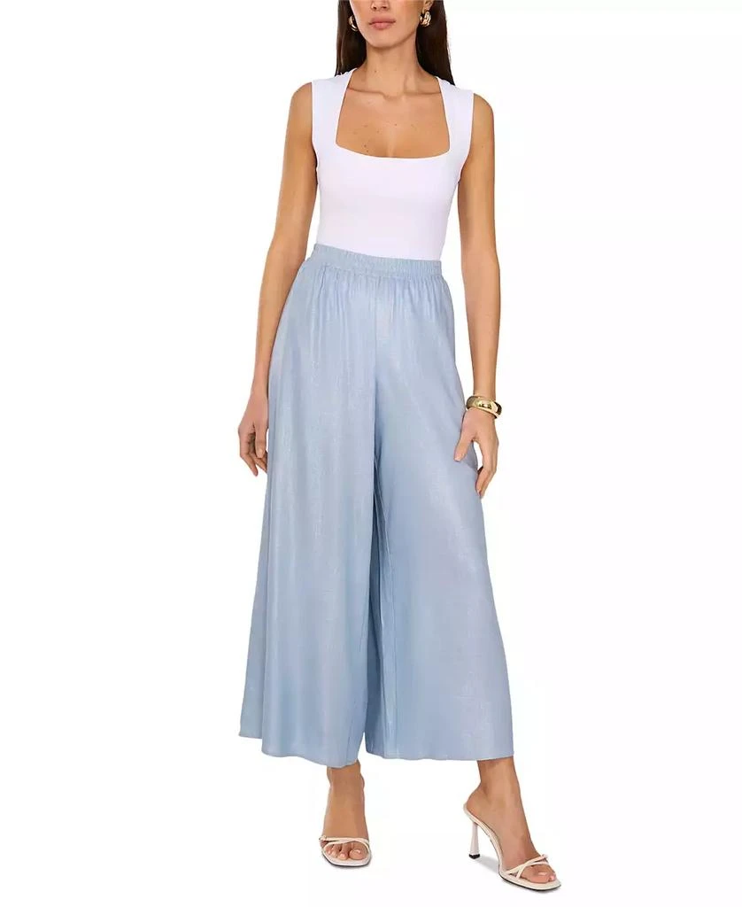 Vince Camuto Women's Shimmer Mid-Rise Wide-Leg Pants 2