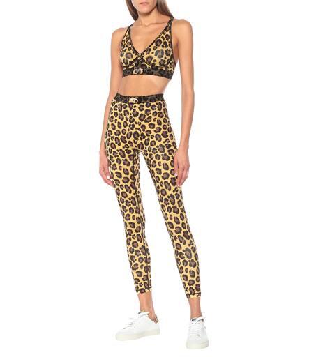 Adam Selman Sport Bonded leopard-print leggings