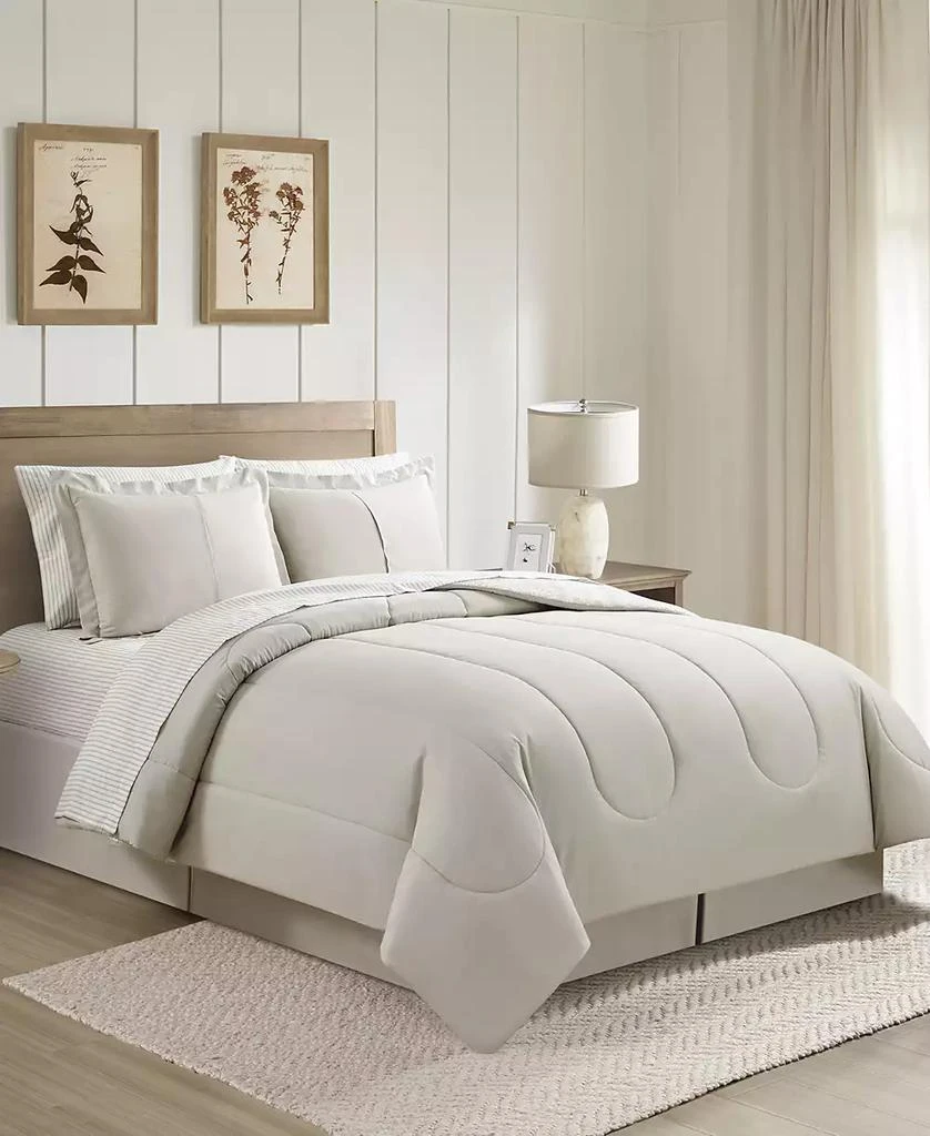 Sunham Neutral Damask 8-Pc. Comforter Set 4