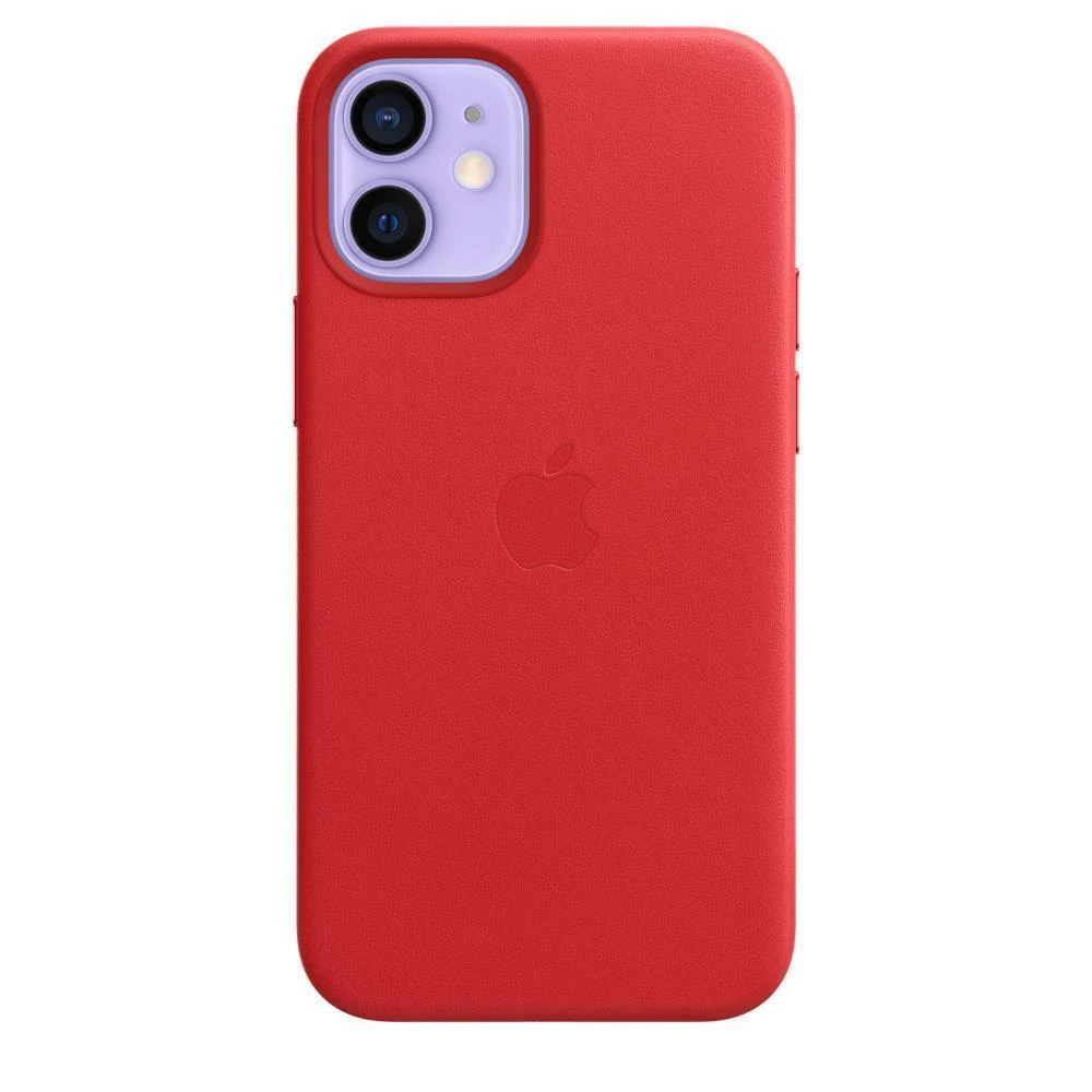 Apple MHK73FE/A Genuine  iPhone 12 Mini Leather Case Scarlet 1