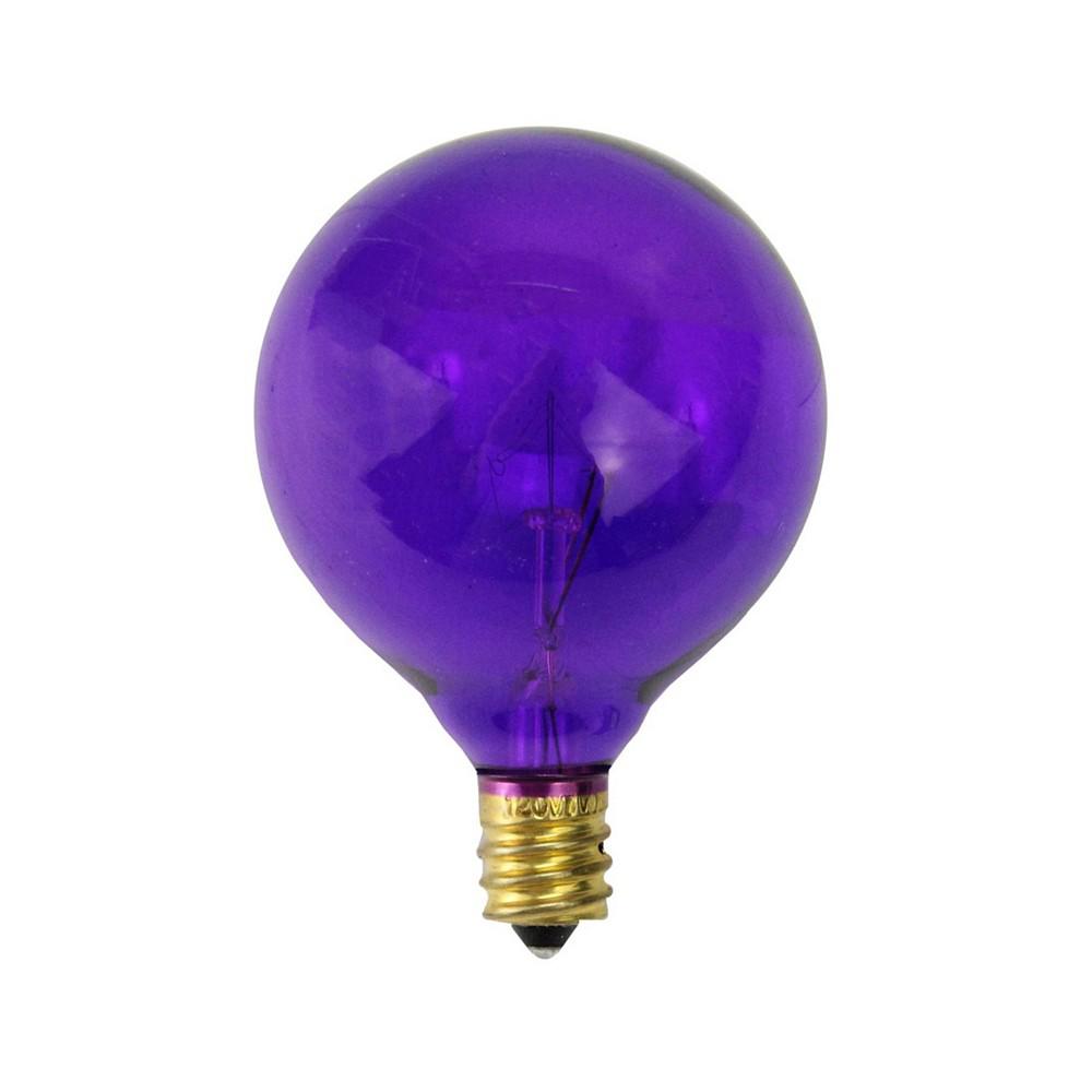 Northlight Pack of 25 Purple G50 Incandescent Christmas Replacement Bulbs