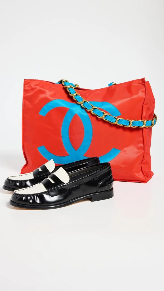 What Goes Around Comes Around Chanel Nylon Flat Chain Handle Tote 2