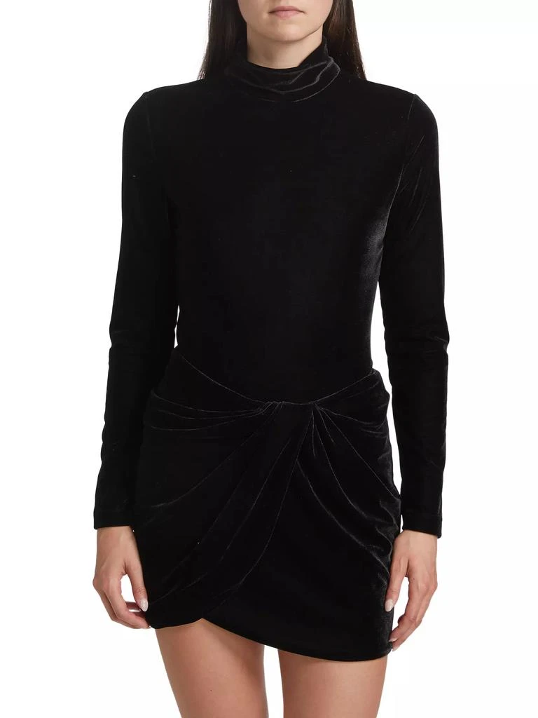 ET OCHS Kourtney Velvet Turtleneck Top 3