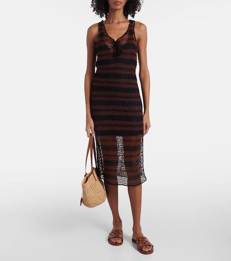 ANNA KOSTUROVA Pimento striped cotton minidress