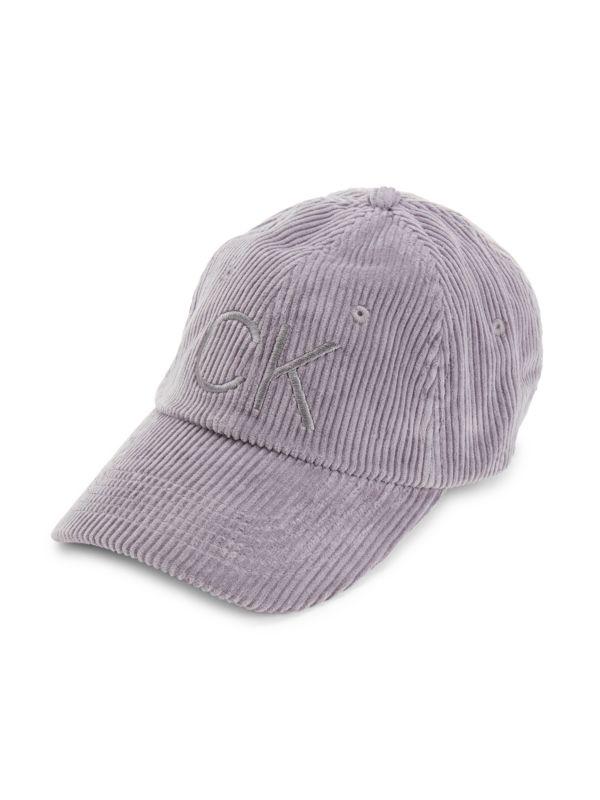 Calvin Klein Logo Corduroy Baseball Cap