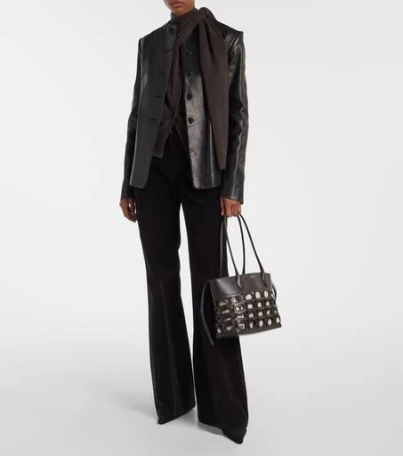 Salvatore Ferragamo Cut-out leather tote bag 5