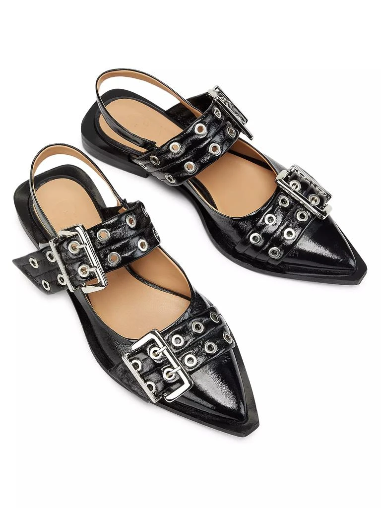 Ganni Buckle Ballerina Flats 4