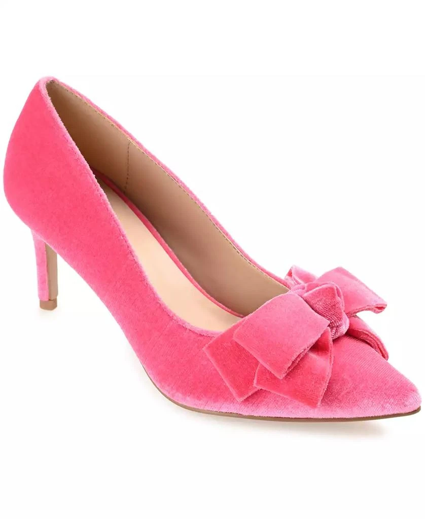 Journee Collection Women's Crystol Velvet Pumps 32