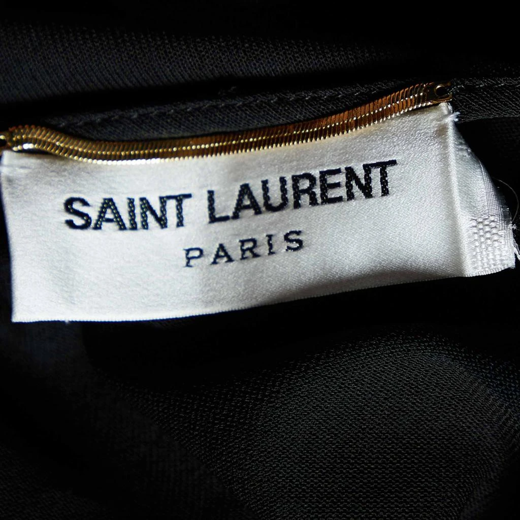 Yves Saint Laurent Saint Laurent Black Crepe & Jersey Draped Gown S 6