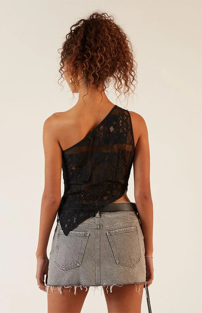 KENDALL & KYLIE Patchwork Lace One Shoulder Asymmetrical Top 3
