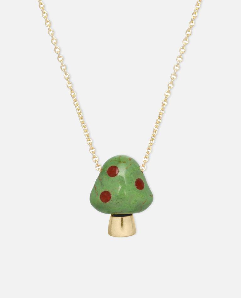 Aliita Amanita Green W/ Red Pois Necklace