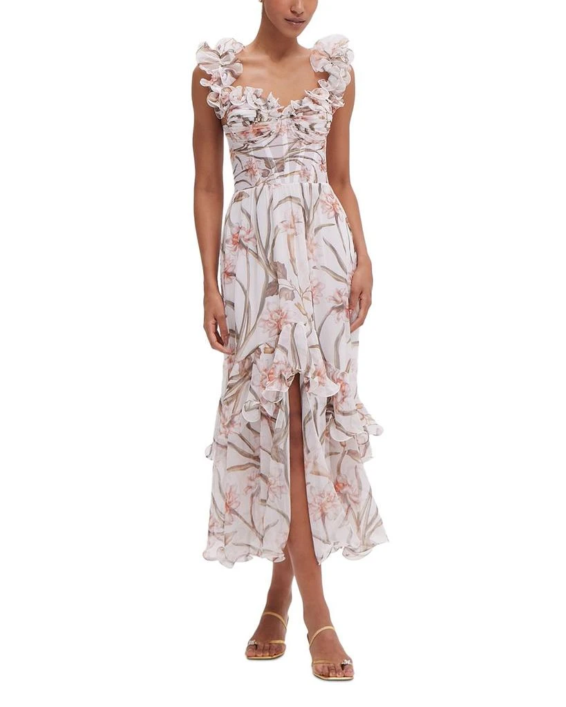 PatBO Botanic Flutter Sleeve Hi Low Maxi Dress 1
