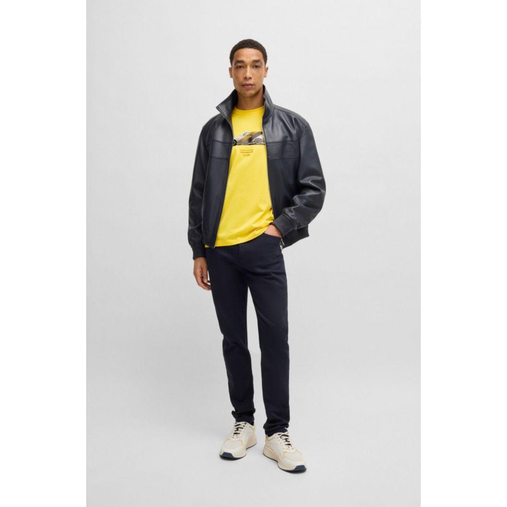 Hugo Boss Porsche x  mercerized-cotton T-shirt with collaborative branding