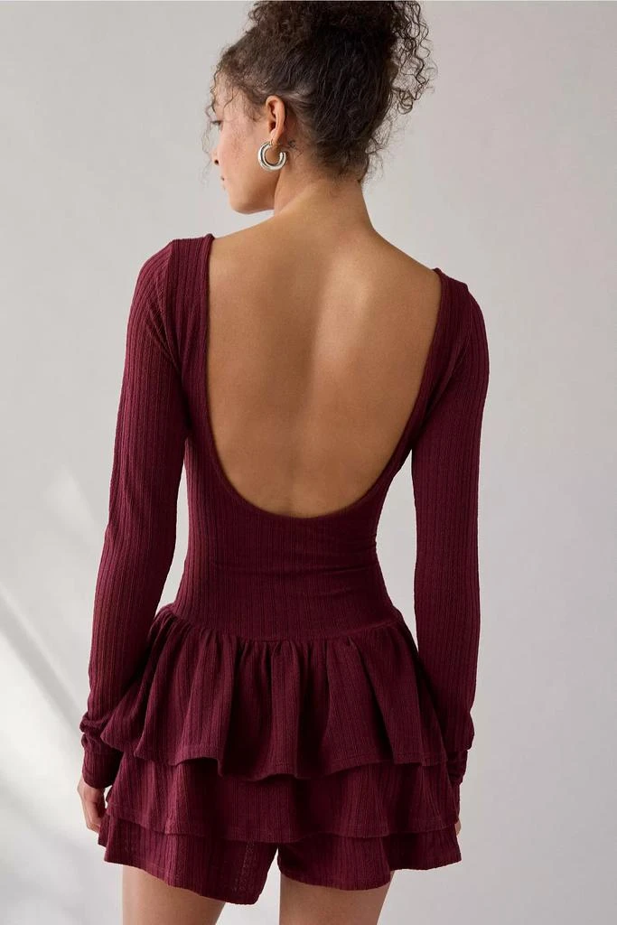 Kimchi Blue Kimchi Blue Ruffled Up Basque Waist Scoop Back Romper 4