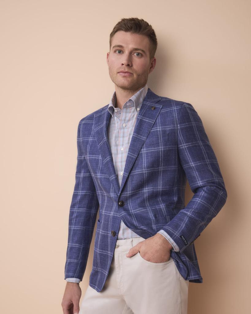 Peter Millar Men's Sola Windowpane Soft Sport Coat