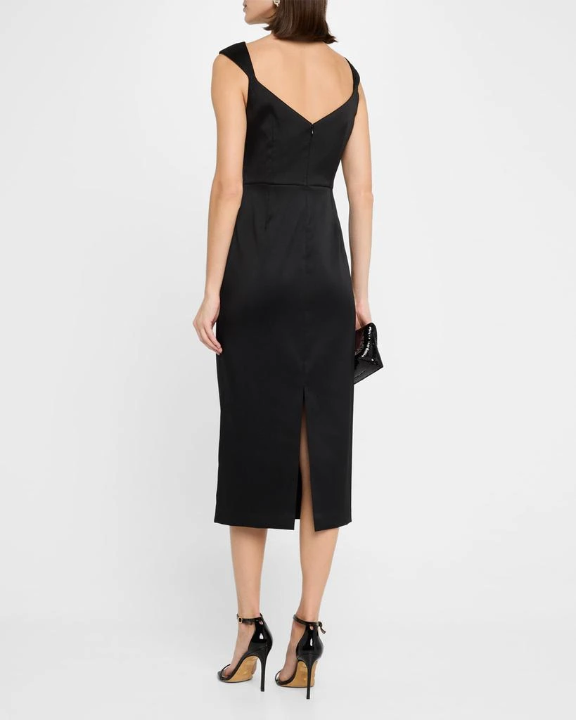 Aidan Mattox Sleeveless Stretch Mikado Midi Dress 3