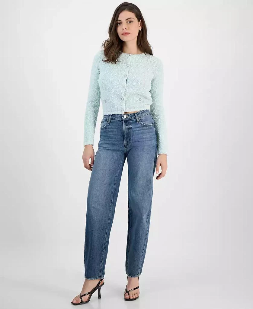 GUESS Women's High-Rise Tapered-Leg Jeans 1