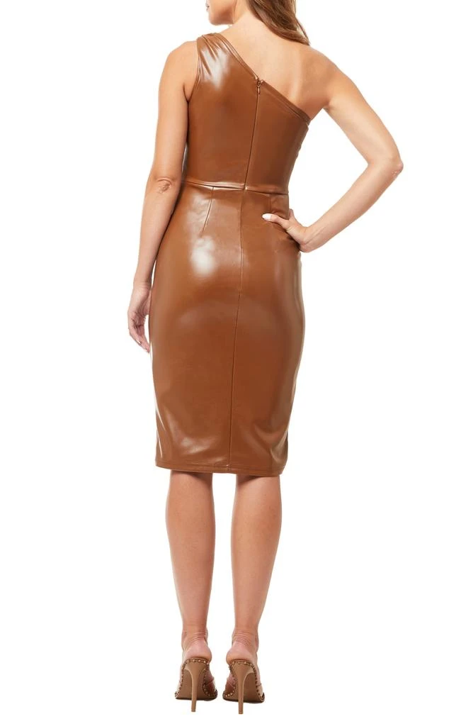 Love by Design Linette One-Shoulder Faux Leather Cocktail Dress 2