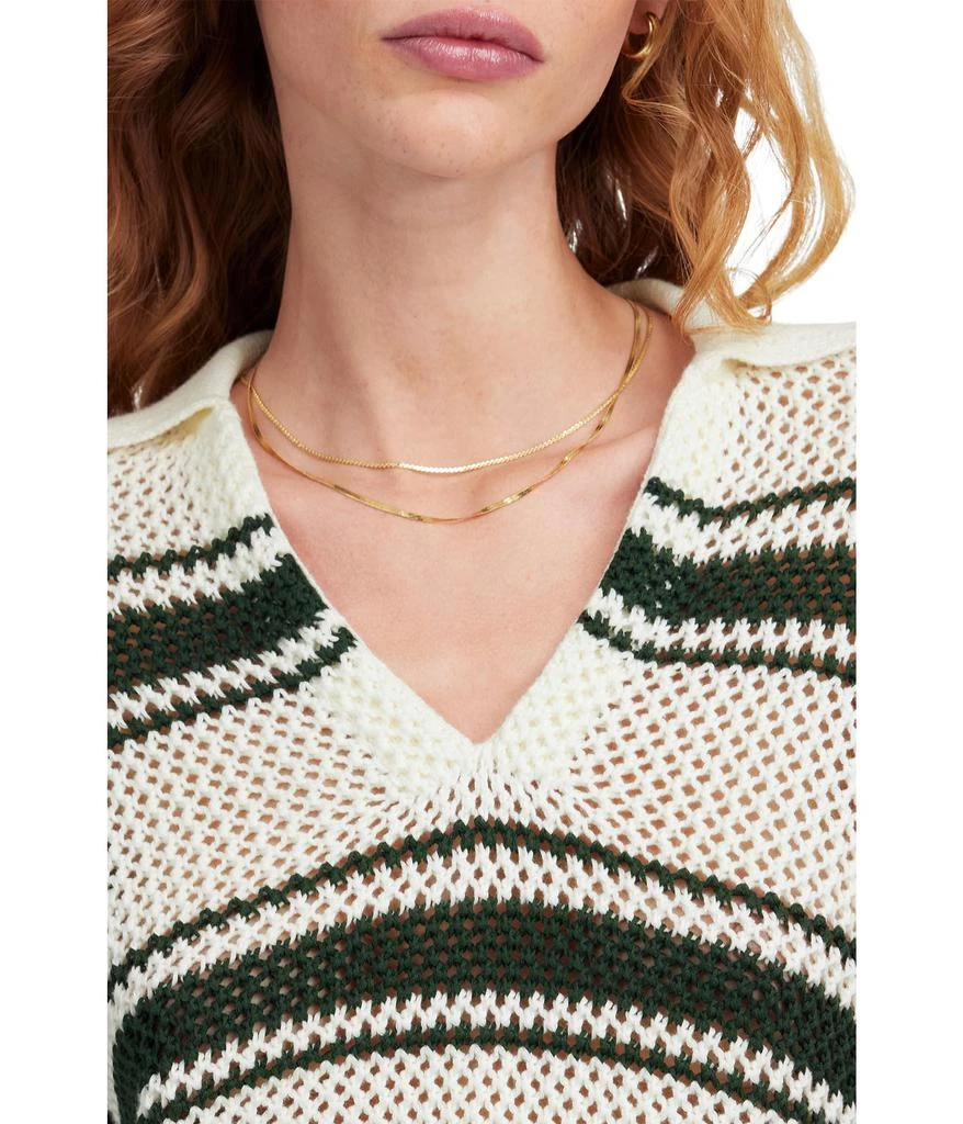 Madewell Stripe Madeleine Open Stitch Long Sleeve Polo 4