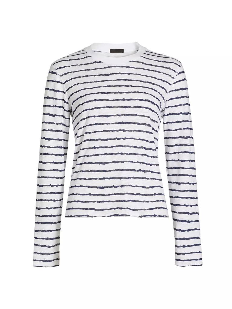 ATM Anthony Thomas Melillo Striped Cotton Jersey Long-Sleeve Shirt