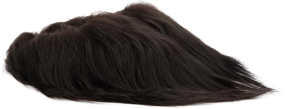 Marni Brown Long Hair Fur Fussbett Slippers 4