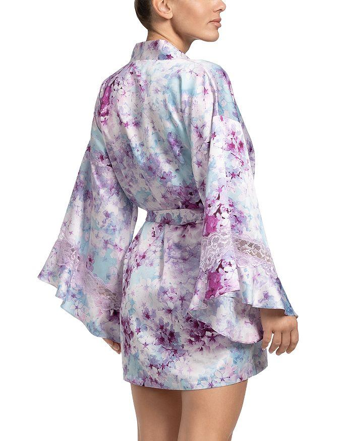 In Bloom Floral Satin Wrap Robe