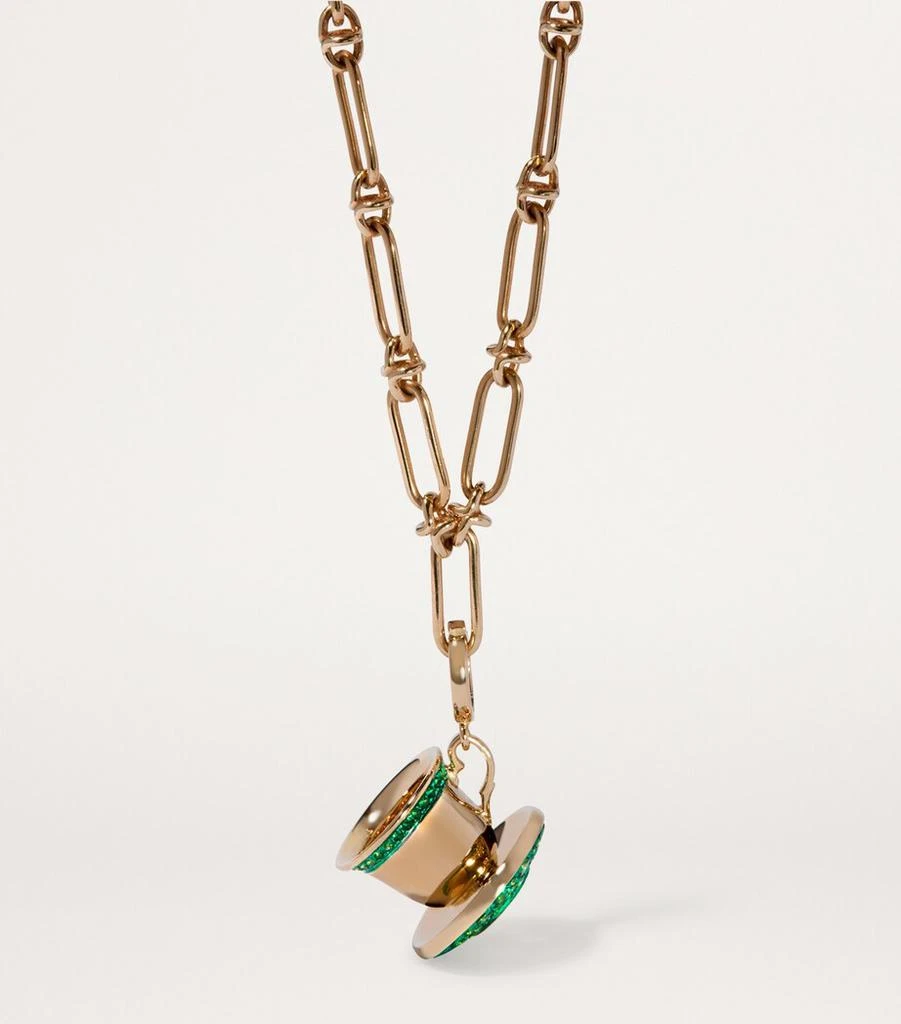 Annoushka x Harrods Yellow Gold and Tsavorite My Life in Charms Teacup Charm 4