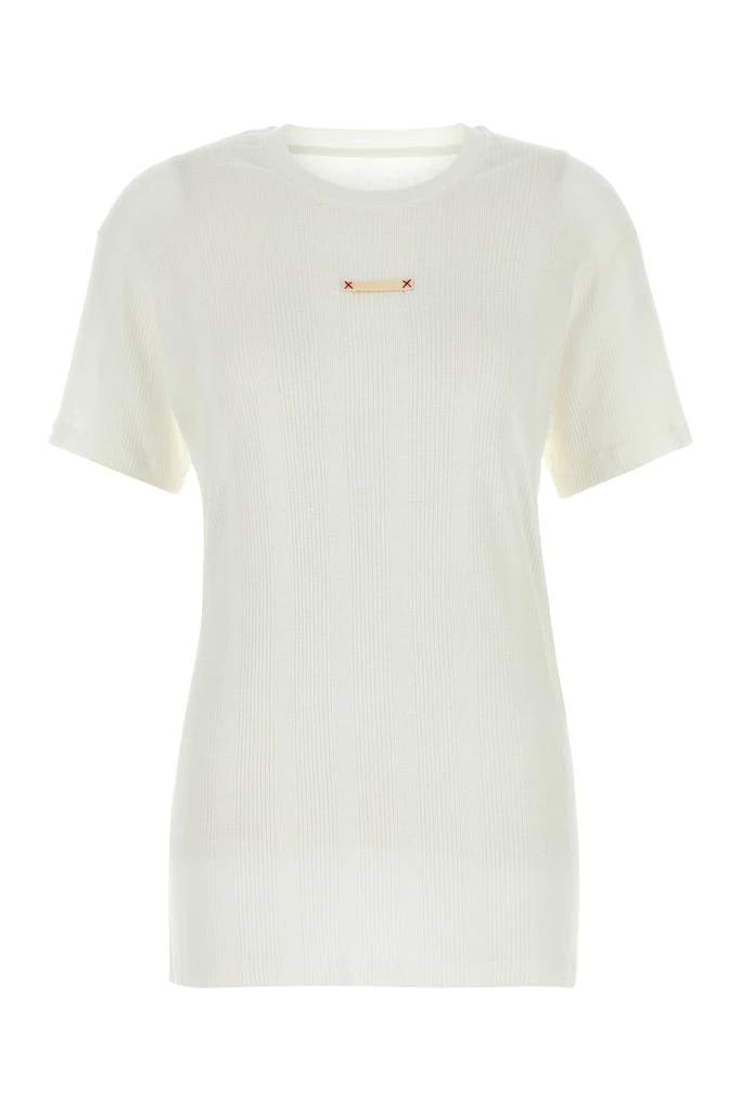 MAISON MARGIELA White cotton blend t-shirt