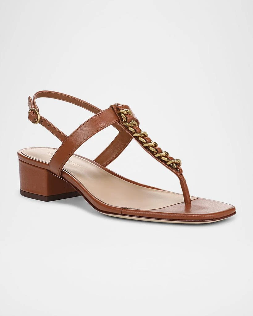 VERONICA BEARD Andie Leather Chain Slingback Sandals 2