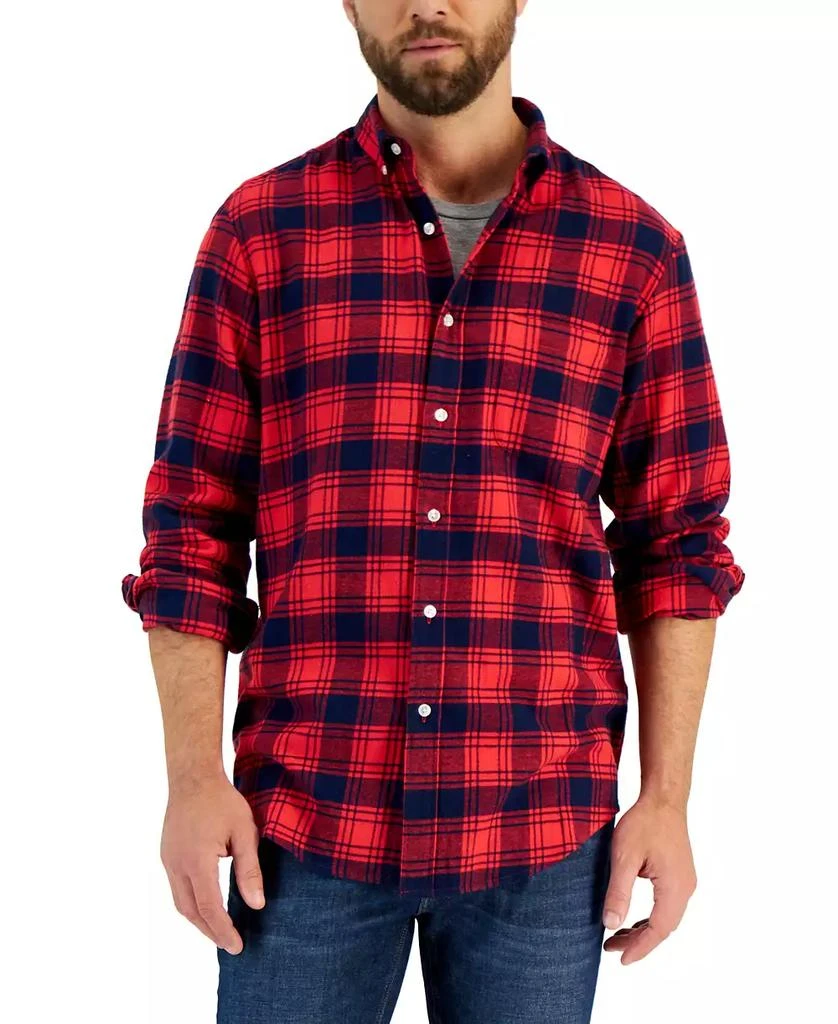Club Room Men's Regular-Fit Plaid Flannel Shirt, Created for Macy's 1
