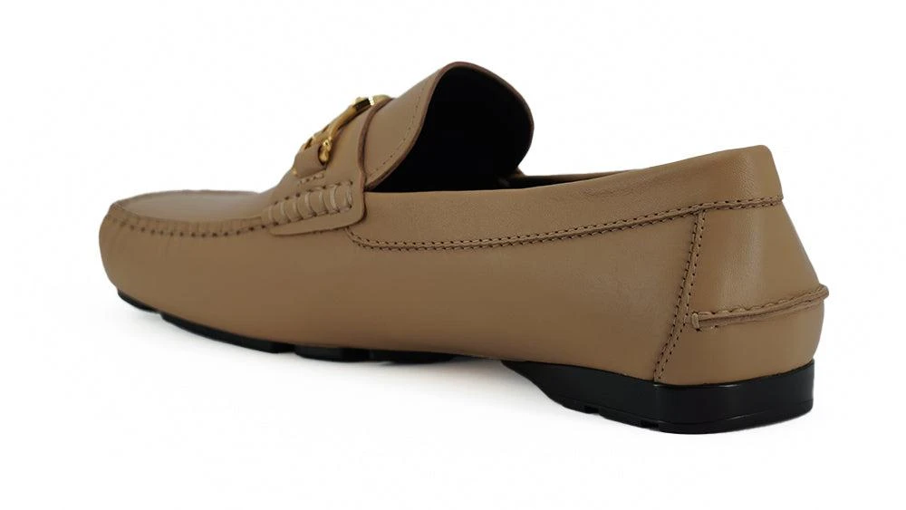 Versace Versace Beige Calf Leather Loafers Shoes 2