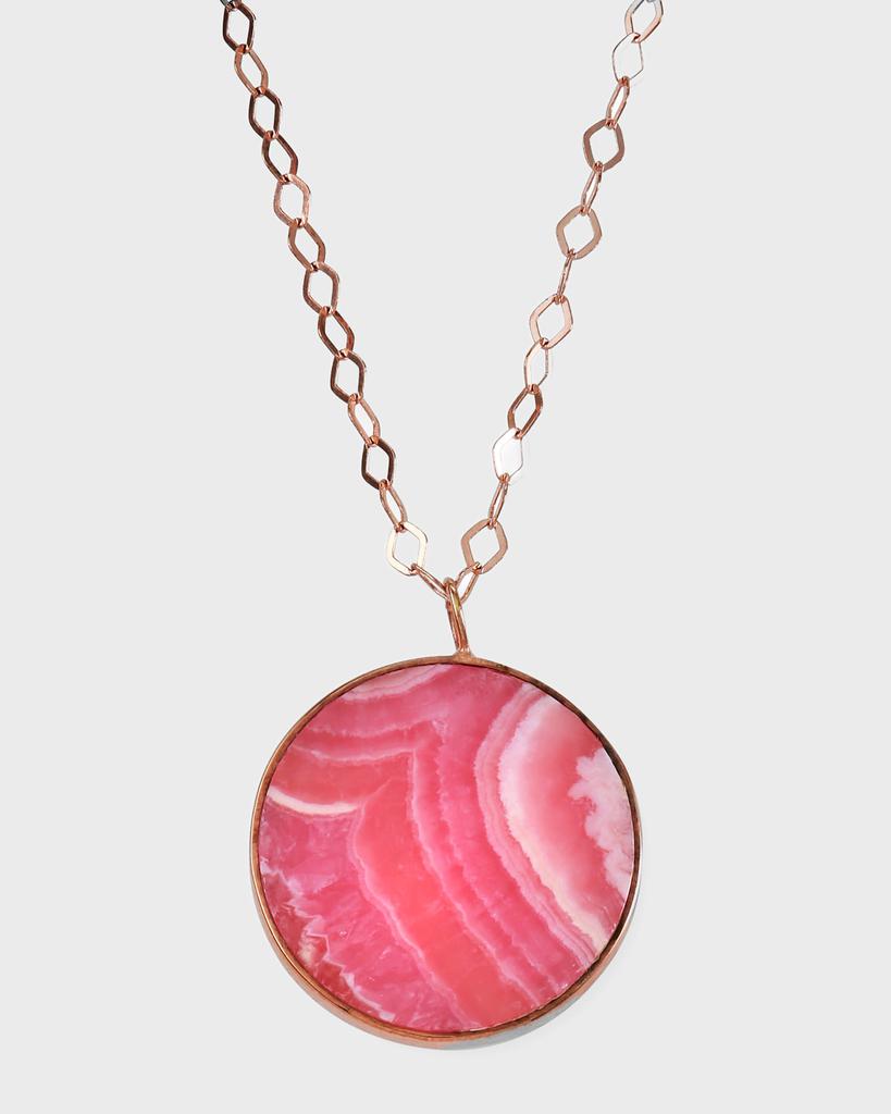 Ginette NY Ever Jumbo Rhodocrosite Disc Necklace