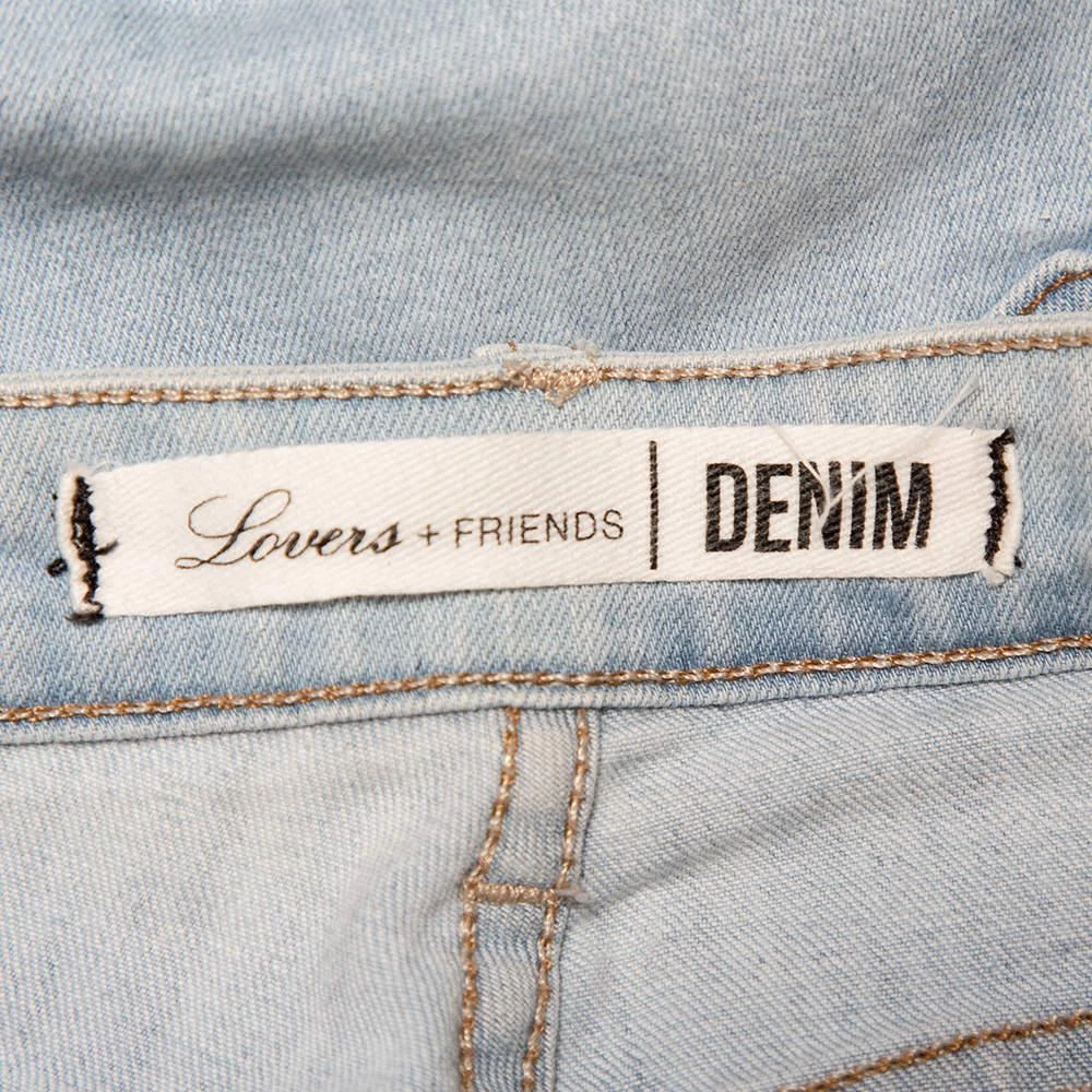 Lovers + Friends Lovers + Friends Blue Light Wash Denim Distressed Skinny Jeans M 5