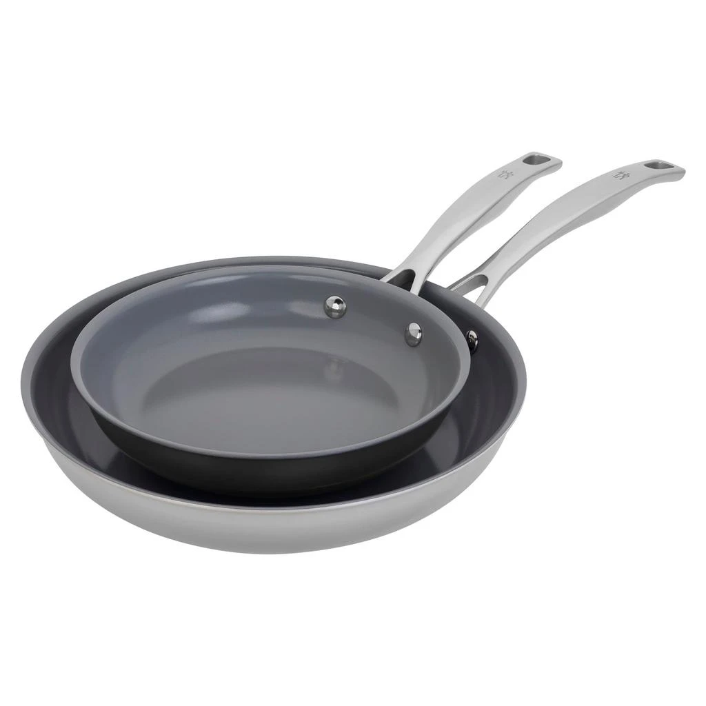 Henckels Clad H3 2-pc Stainless Steel Ceramic Nonstick 8-in & 10-in Fry Pan Set 1
