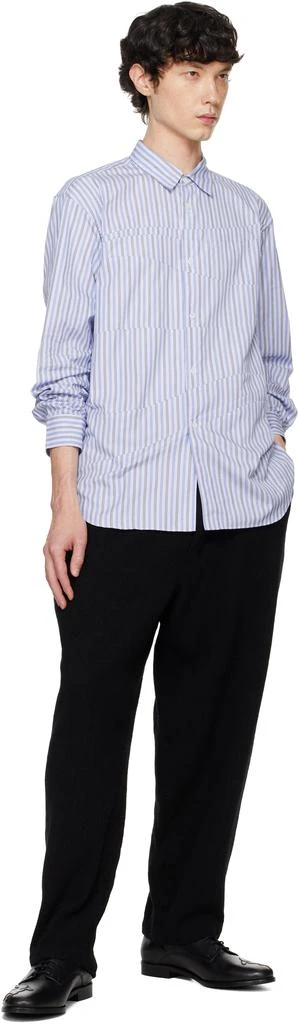Comme des Garcons Blue & White Striped Shirt 4